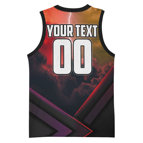 Personalized Brisbane Broncos vs Dolphins Basketball Jersey Battle Epic Lightning Storm Mascot