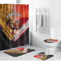 Personalized Brisbane Broncos vs Dolphins Bathroom Set Battle Epic Lightning Storm Mascot