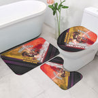 Personalized Brisbane Broncos vs Dolphins Bathroom Set Battle Epic Lightning Storm Mascot