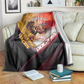 Personalized Brisbane Broncos vs Dolphins Blanket Battle Epic Lightning Storm Mascot