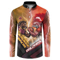 Personalized Brisbane Broncos vs Dolphins Button Sweatshirt Battle Epic Lightning Storm Mascot