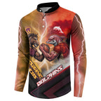 Personalized Brisbane Broncos vs Dolphins Button Sweatshirt Battle Epic Lightning Storm Mascot