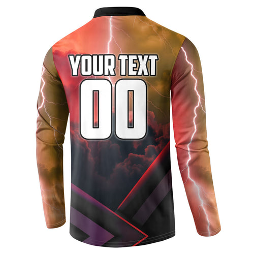 Personalized Brisbane Broncos vs Dolphins Button Sweatshirt Battle Epic Lightning Storm Mascot