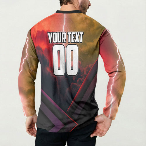 Personalized Brisbane Broncos vs Dolphins Button Sweatshirt Battle Epic Lightning Storm Mascot
