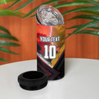 Personalized Brisbane Broncos vs Dolphins 4 in 1 Can Cooler Tumbler Battle Epic Lightning Storm Mascot