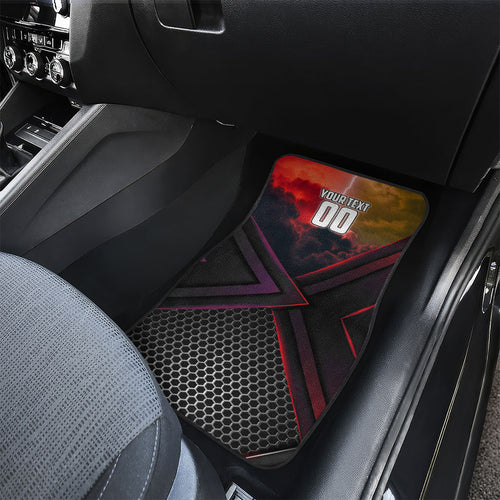Personalized Brisbane Broncos vs Dolphins Car Mats Battle Epic Lightning Storm Mascot