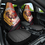 Personalized Brisbane Broncos vs Dolphins Car Seat Cover Battle Epic Lightning Storm Mascot
