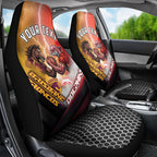 Personalized Brisbane Broncos vs Dolphins Car Seat Cover Battle Epic Lightning Storm Mascot