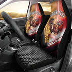 Personalized Brisbane Broncos vs Dolphins Car Seat Cover Battle Epic Lightning Storm Mascot