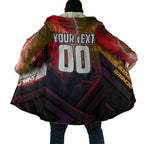Personalized Brisbane Broncos vs Dolphins Cloak Battle Epic Lightning Storm Mascot