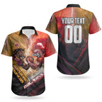 Personalized Brisbane Broncos vs Dolphins Couples Matching Puletasi and Hawaiian Shirt Battle Epic Lightning Storm Mascot