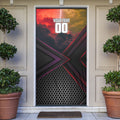 Personalized Brisbane Broncos vs Dolphins Door Cover Battle Epic Lightning Storm Mascot