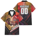 Personalized Brisbane Broncos vs Dolphins Family Matching Summer Maxi Dress and Hawaiian Shirt Battle Epic Lightning Storm Mascot