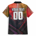 Personalized Brisbane Broncos vs Dolphins Hawaiian Shirt Battle Epic Lightning Storm Mascot
