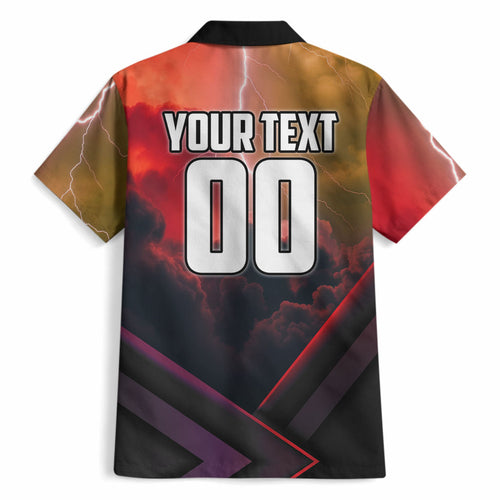 Personalized Brisbane Broncos vs Dolphins Hawaiian Shirt Battle Epic Lightning Storm Mascot