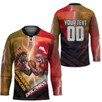 Personalized Brisbane Broncos vs Dolphins Hockey Jersey Battle Epic Lightning Storm Mascot