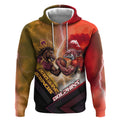 Personalized Brisbane Broncos vs Dolphins Hoodie Battle Epic Lightning Storm Mascot