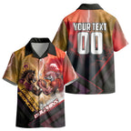 Personalized Brisbane Broncos vs Dolphins Kid Hawaiian Shirt Battle Epic Lightning Storm Mascot