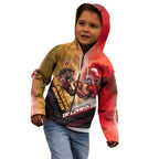Personalized Brisbane Broncos vs Dolphins Kid Hoodie Battle Epic Lightning Storm Mascot