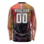 Personalized Brisbane Broncos vs Dolphins Long Sleeve Shirt Battle Epic Lightning Storm Mascot