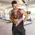 Personalized Brisbane Broncos vs Dolphins Men Tank Top Battle Epic Lightning Storm Mascot