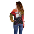 Personalized Brisbane Broncos vs Dolphins Off Shoulder Sweater Battle Epic Lightning Storm Mascot