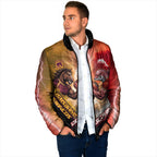 Personalized Brisbane Broncos vs Dolphins Padded Jacket Battle Epic Lightning Storm Mascot