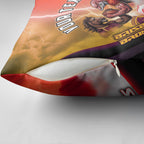 Personalized Brisbane Broncos vs Dolphins Pillow Cover Battle Epic Lightning Storm Mascot