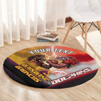 Personalized Brisbane Broncos vs Dolphins Round Carpet Battle Epic Lightning Storm Mascot