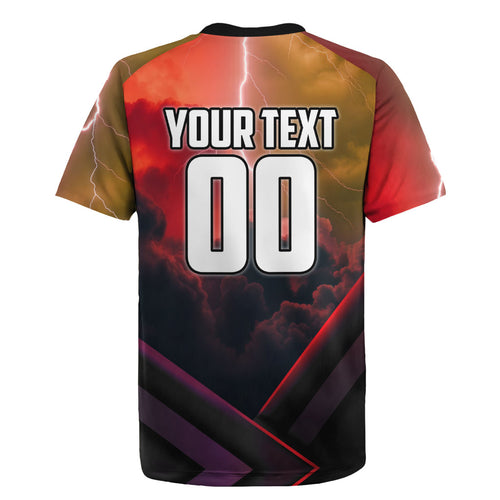 Personalized Brisbane Broncos vs Dolphins Rugby Jersey Battle Epic Lightning Storm Mascot