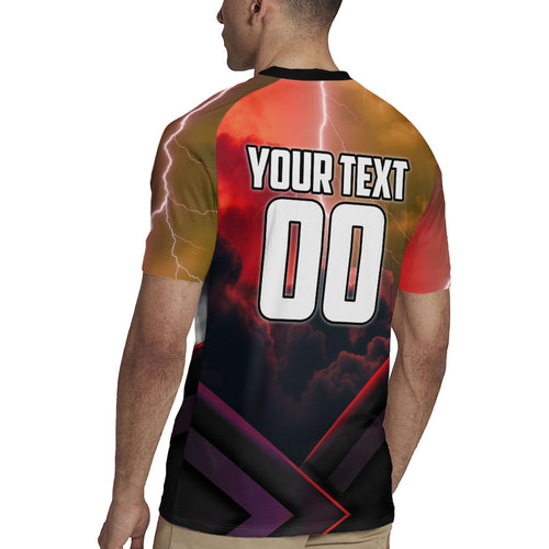 Personalized Brisbane Broncos vs Dolphins Rugby Jersey Battle Epic Lightning Storm Mascot
