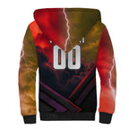 Personalized Brisbane Broncos vs Dolphins Sherpa Hoodie Battle Epic Lightning Storm Mascot