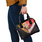 Personalized Brisbane Broncos vs Dolphins Shoulder Handbag Battle Epic Lightning Storm Mascot