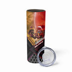 Personalized Brisbane Broncos vs Dolphins Skinny Tumbler Battle Epic Lightning Storm Mascot
