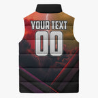 Personalized Brisbane Broncos vs Dolphins Sleeveless Puffer Jacket Battle Epic Lightning Storm Mascot
