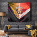 Personalized Brisbane Broncos vs Dolphins Tapestry Battle Epic Lightning Storm Mascot