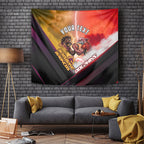 Personalized Brisbane Broncos vs Dolphins Tapestry Battle Epic Lightning Storm Mascot