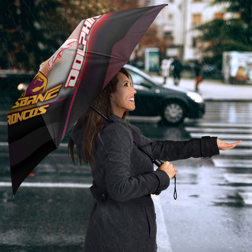 Personalized Brisbane Broncos vs Dolphins Umbrella Battle Epic Lightning Storm Mascot