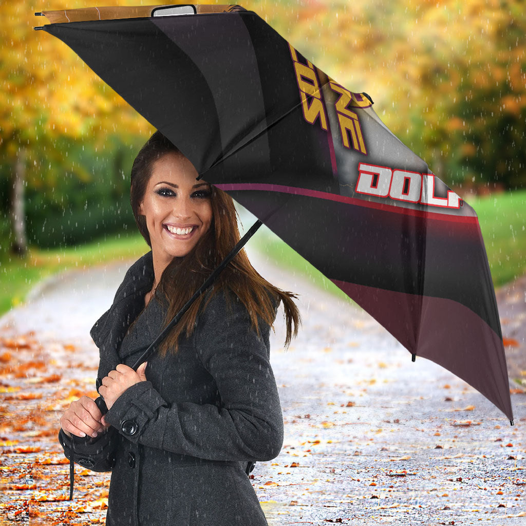 Personalized Brisbane Broncos vs Dolphins Umbrella Battle Epic Lightning Storm Mascot