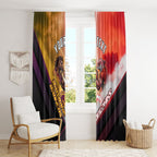 Personalized Brisbane Broncos vs Dolphins Window Curtain Battle Epic Lightning Storm Mascot