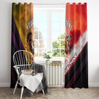Personalized Brisbane Broncos vs Dolphins Window Curtain Battle Epic Lightning Storm Mascot