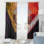 Personalized Brisbane Broncos vs Dolphins Window Curtain Battle Epic Lightning Storm Mascot