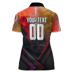 Personalized Brisbane Broncos vs Dolphins Women Polo Shirt Battle Epic Lightning Storm Mascot