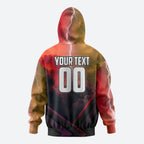 Personalized Brisbane Broncos vs Dolphins Zip Hoodie Battle Epic Lightning Storm Mascot