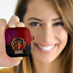 Brisbane Broncos vs Dolphins Fusion AirPods Case Hybrid Mascot Lightning Graphic With Hexagon Honeycomb