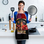 Brisbane Broncos vs Dolphins Fusion Apron Hybrid Mascot Lightning Graphic With Hexagon Honeycomb