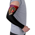 Personalized Brisbane Broncos vs Dolphins Fusion Arm Sleeves Hybrid Mascot Lightning Graphic With Hexagon Honeycomb