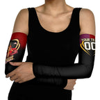 Personalized Brisbane Broncos vs Dolphins Fusion Arm Sleeves Hybrid Mascot Lightning Graphic With Hexagon Honeycomb