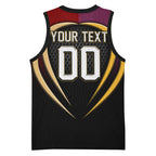 Personalized Brisbane Broncos vs Dolphins Fusion Basketball Jersey Hybrid Mascot Lightning Graphic With Hexagon Honeycomb