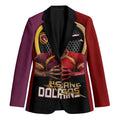 Personalized Brisbane Broncos vs Dolphins Fusion Blazer Hybrid Mascot Lightning Graphic With Hexagon Honeycomb